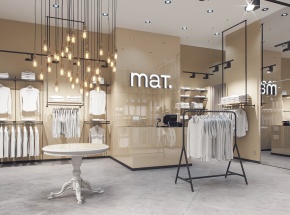 The interior of the store women's clothing "MAT" in Krasnodar